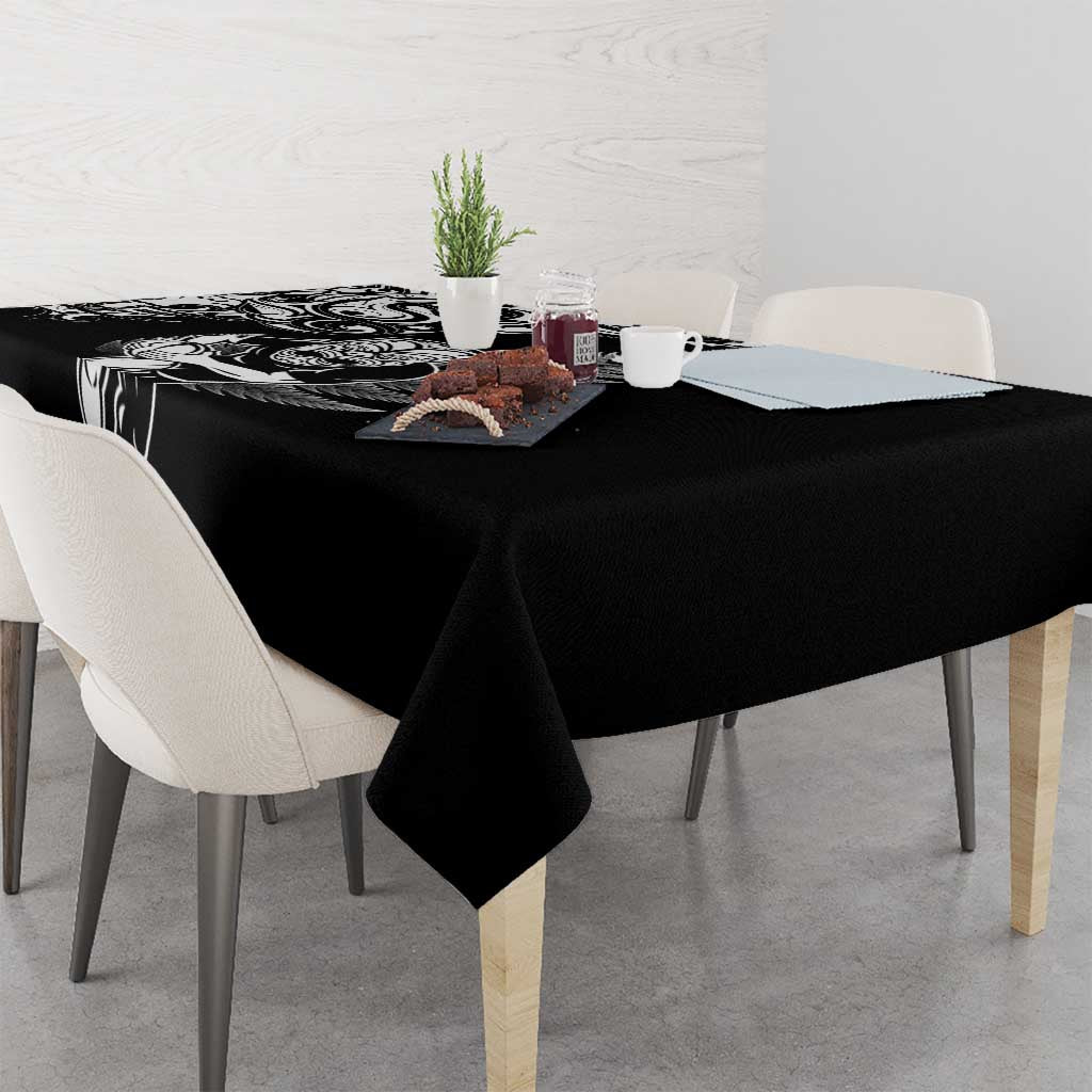 New Zealand Maori Warrior Rugby Tablecloth Silver Fern LT03 - Polynesian Pride