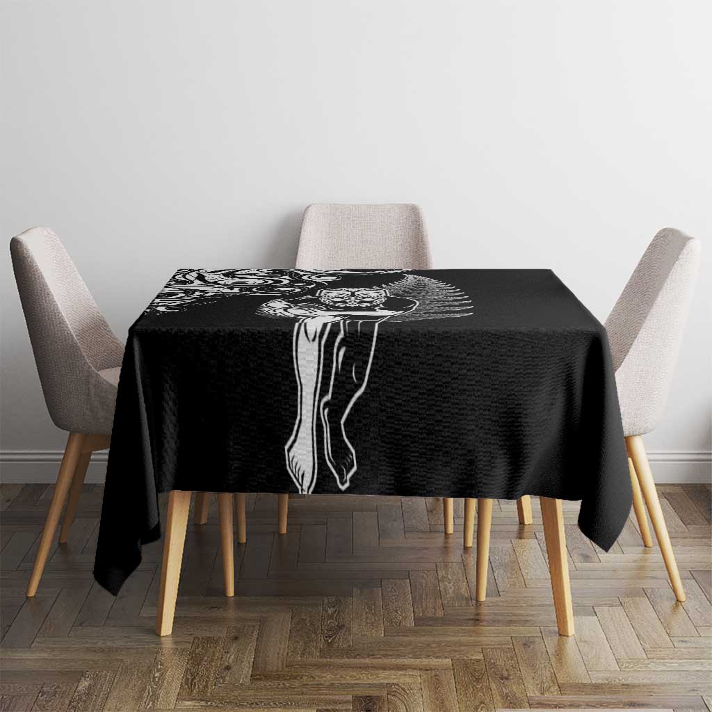 New Zealand Maori Warrior Rugby Tablecloth Silver Fern LT03 - Polynesian Pride