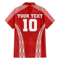 Custom Tonga Pacific Rugby 2024 Family Matching Off The Shoulder Long Sleeve Dress and Hawaiian Shirt Ngatu Tribal Pattern LT03 - Polynesian Pride