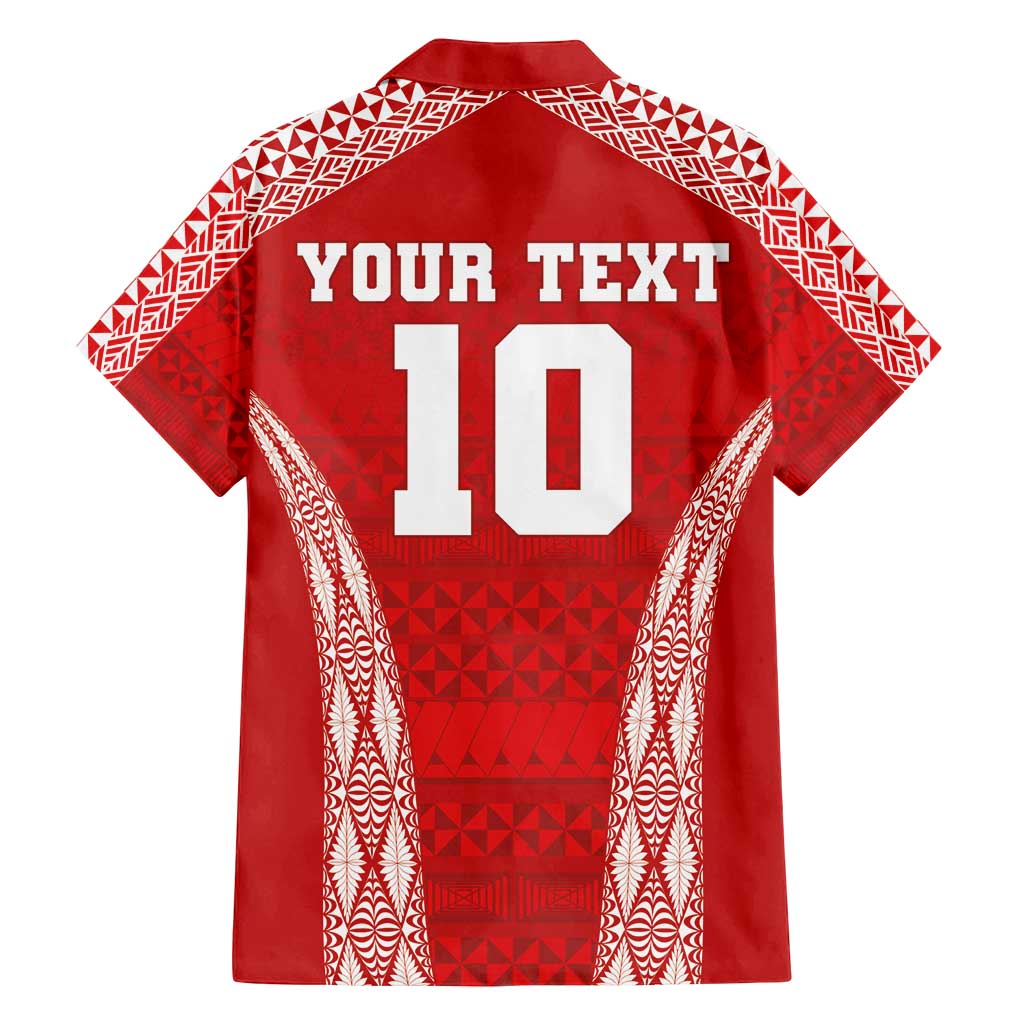 Custom Tonga Pacific Rugby 2024 Family Matching Off Shoulder Maxi Dress and Hawaiian Shirt Ngatu Tribal Pattern LT03 - Polynesian Pride