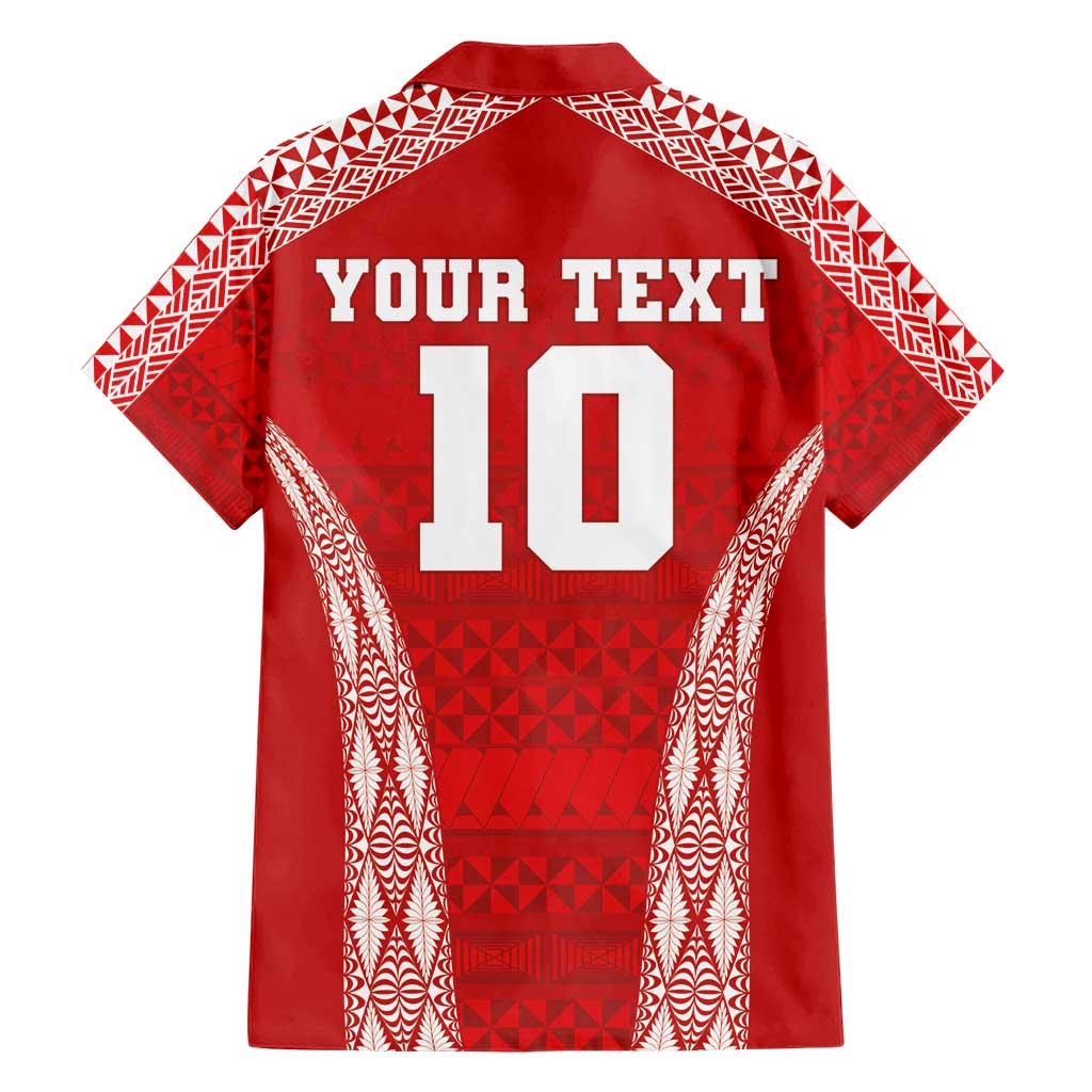 Custom Tonga Pacific Rugby 2024 Family Matching Short Sleeve Bodycon Dress and Hawaiian Shirt Ngatu Tribal Pattern LT03 - Polynesian Pride