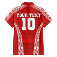 Custom Tonga Pacific Rugby 2024 Family Matching Short Sleeve Bodycon Dress and Hawaiian Shirt Ngatu Tribal Pattern LT03 - Polynesian Pride