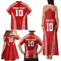 Custom Tonga Pacific Rugby 2024 Family Matching Tank Maxi Dress and Hawaiian Shirt Ngatu Tribal Pattern LT03 - Polynesian Pride