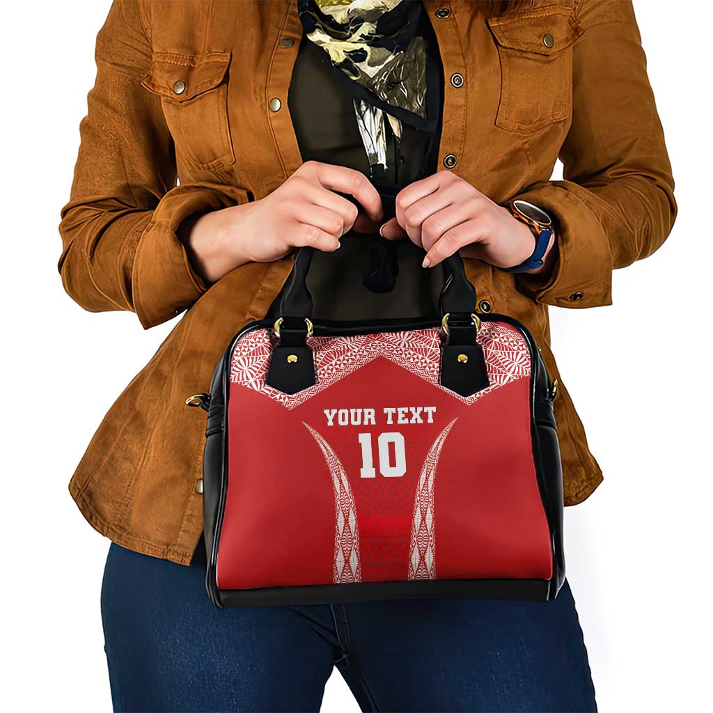 Custom Tonga Pacific Rugby 2024 Shoulder Handbag Ngatu Tribal Pattern