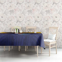 American Samoa Fautasi Tablecloth Bald Eage and Sailfish with Kakau Motifs - Polynesian Pride