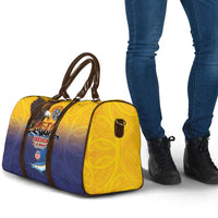 American Samoa Fautasi Travel Bag Bald Eage and Sailfish with Kakau Motifs - Polynesian Pride