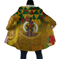 Melanesian Vanuatu Cloak With Tapa Tribal Pattern and Triangle Geometric Tricolor LT03 - Polynesian Pride
