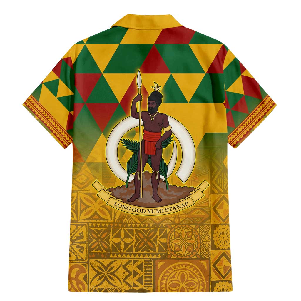 Melanesian Vanuatu Family Matching Mermaid Dress and Hawaiian Shirt With Tapa Tribal Pattern and Triangle Geometric Tricolor LT03 - Polynesian Pride