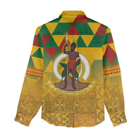 Melanesian Vanuatu Women Casual Shirt With Tapa Tribal Pattern and Triangle Geometric Tricolor - Polynesian Pride