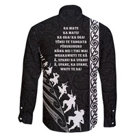 New Zealand Rugby Family Matching Long Sleeve Bodycon Dress and Hawaiian Shirt Haka Dance Tribal God Mask Maori Pattern LT03 - Polynesian Pride