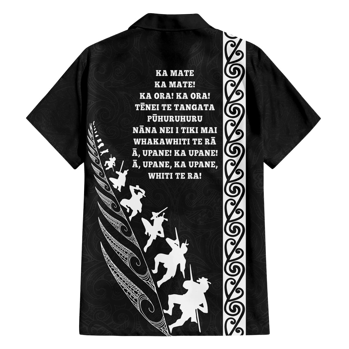 New Zealand Rugby Family Matching Off Shoulder Long Sleeve Dress and Hawaiian Shirt Haka Dance Tribal God Mask Maori Pattern LT03 - Polynesian Pride