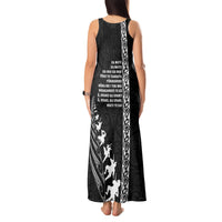 New Zealand Rugby Tank Maxi Dress Haka Dance Tribal God Mask Maori Pattern LT03 - Polynesian Pride