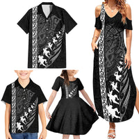 Custom New Zealand Rugby Family Matching Summer Maxi Dress and Hawaiian Shirt Haka Dance Tribal God Mask Maori Pattern LT03 - Polynesian Pride