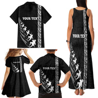 Custom New Zealand Rugby Family Matching Tank Maxi Dress and Hawaiian Shirt Haka Dance Tribal God Mask Maori Pattern LT03 - Polynesian Pride