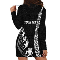 Custom New Zealand Rugby Hoodie Dress Haka Dance Tribal God Mask Maori Pattern LT03 - Polynesian Pride