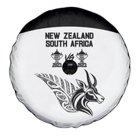 South Africa and New Zealand Spare Tire Cover Champion History Go Final 2023 Vintage Style LT03 - Polynesian Pride