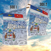 New Zealand Auckland Garden Flag Auckland's Flag and Coat of Arms - Koru Art Maori Pattern LT03 - Polynesian Pride