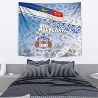 New Zealand Auckland Tapestry Auckland's Flag and Coat of Arms - Koru Art Maori Pattern LT03 - Polynesian Pride