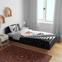 New Zealand Auckland Bedding Set Auckland's Emblem and Silver Ferns - Maori Art Tattoo LT03 - Polynesian Pride