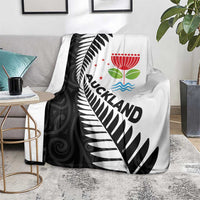 New Zealand Auckland Blanket Auckland's Emblem and Silver Ferns - Maori Art Tattoo LT03 - Polynesian Pride