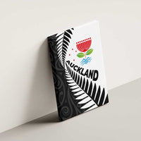 New Zealand Auckland Canvas Wall Art Auckland's Emblem and Silver Ferns - Maori Art Tattoo LT03 - Polynesian Pride