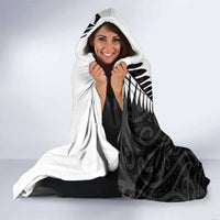 New Zealand Auckland Hooded Blanket Auckland's Emblem and Silver Ferns - Maori Art Tattoo LT03 - Polynesian Pride