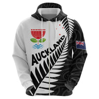 New Zealand Auckland Hoodie Auckland's Emblem and Silver Ferns - Maori Art Tattoo LT03 - Polynesian Pride