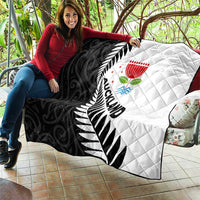 New Zealand Auckland Quilt Auckland's Emblem and Silver Ferns - Maori Art Tattoo LT03 - Polynesian Pride