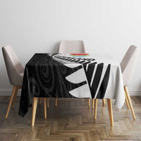 New Zealand Auckland Tablecloth Auckland's Emblem and Silver Ferns - Maori Art Tattoo LT03 - Polynesian Pride