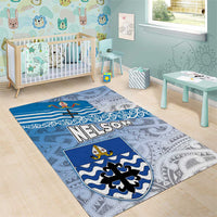 New Zealand Nelson Area Rug Nelson's Flag and Seal - Maori Art Tattoo LT03 - Polynesian Pride