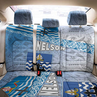 New Zealand Nelson Back Car Seat Cover Nelson's Flag and Seal - Maori Art Tattoo LT03 - Polynesian Pride