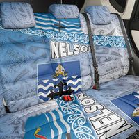 New Zealand Nelson Back Car Seat Cover Nelson's Flag and Seal - Maori Art Tattoo LT03 - Polynesian Pride