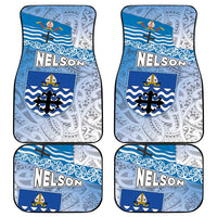 New Zealand Nelson Car Mats Nelson's Flag and Seal - Maori Art Tattoo LT03 - Polynesian Pride