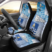 New Zealand Nelson Car Seat Cover Nelson's Flag and Seal - Maori Art Tattoo LT03 - Polynesian Pride