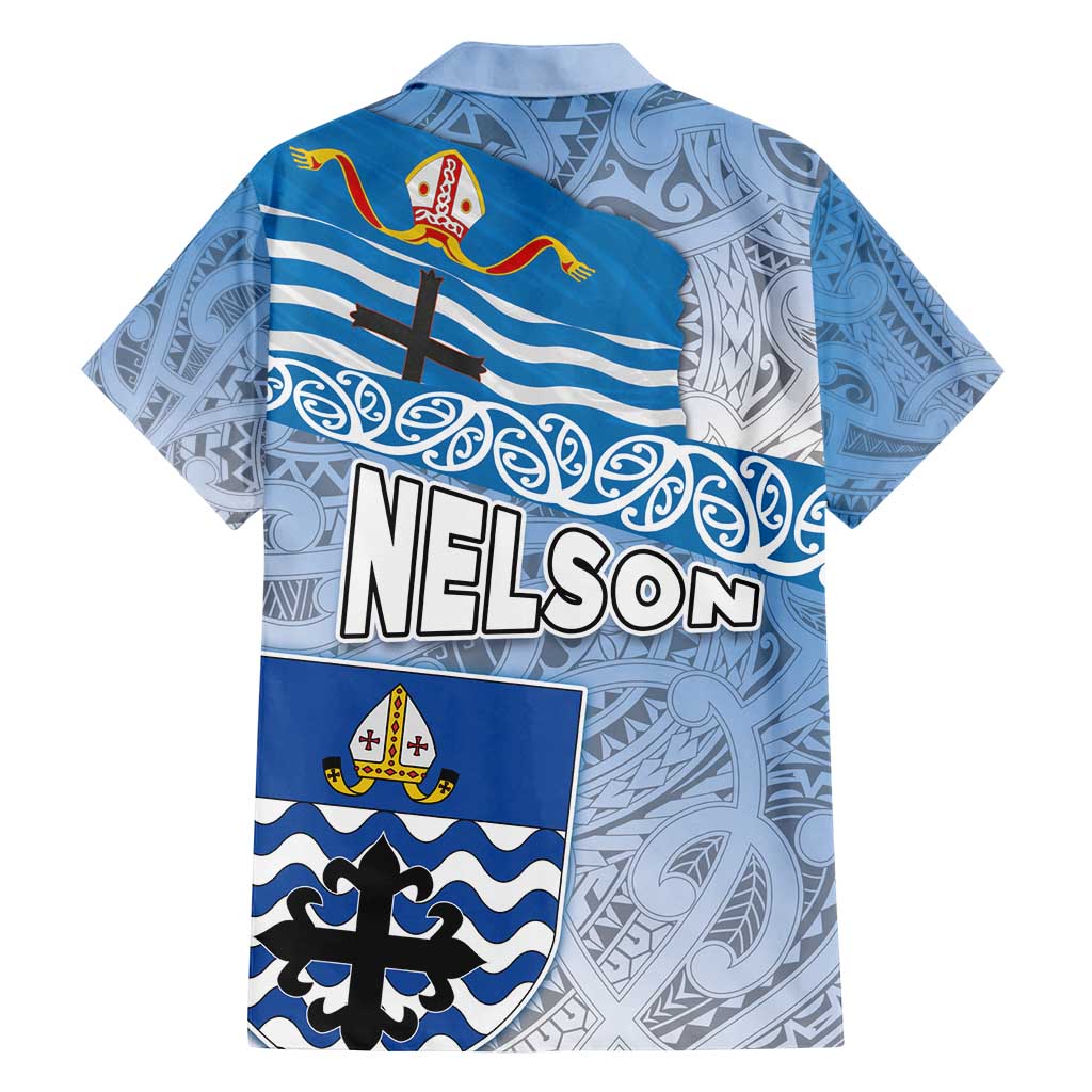 New Zealand Nelson Family Matching Off Shoulder Maxi Dress and Hawaiian Shirt Nelson's Flag and Seal - Maori Art Tattoo LT03 - Polynesian Pride