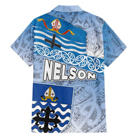 New Zealand Nelson Family Matching Off Shoulder Short Dress and Hawaiian Shirt Nelson's Flag and Seal - Maori Art Tattoo LT03 - Polynesian Pride