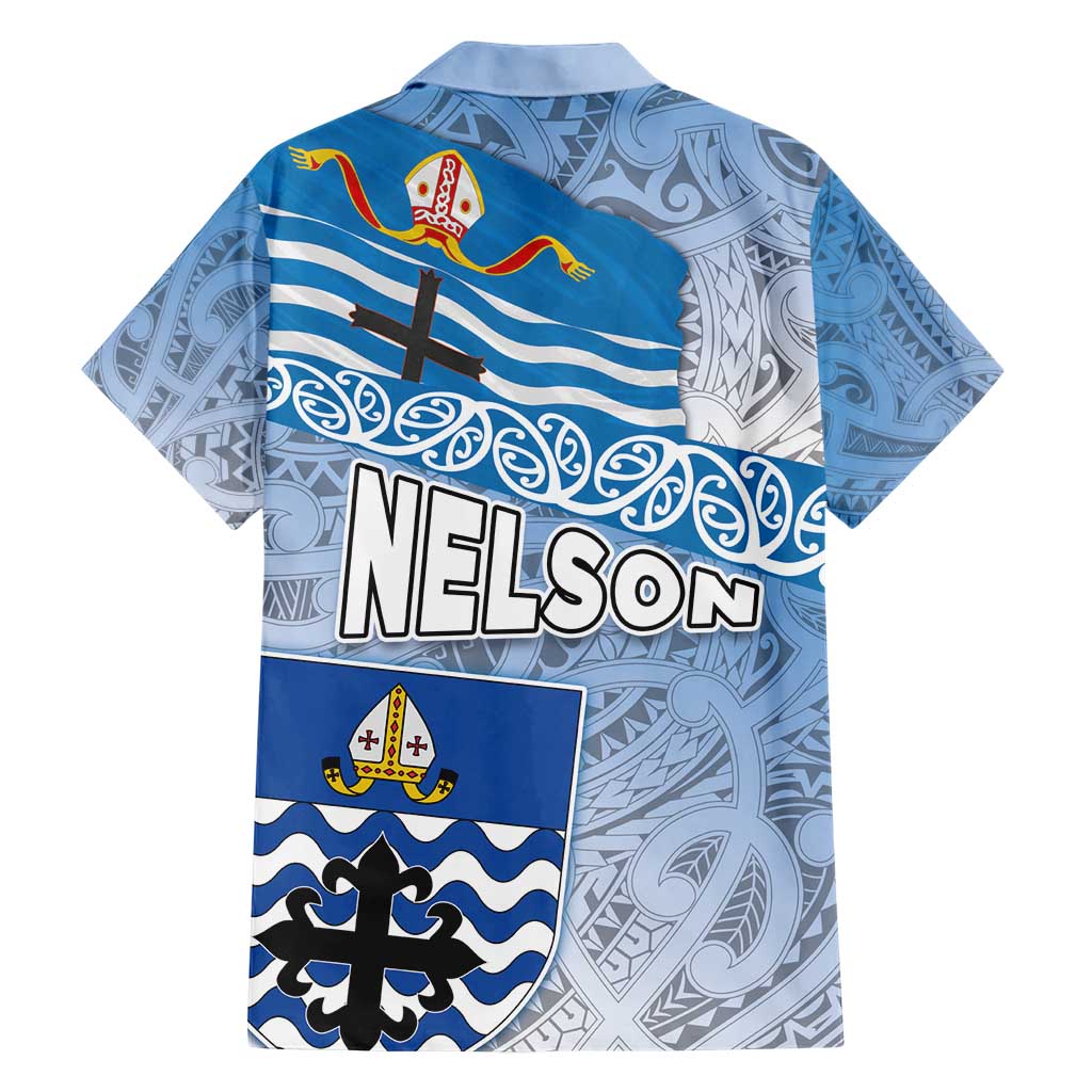 New Zealand Nelson Hawaiian Shirt Nelson's Flag and Seal - Maori Art Tattoo LT03 - Polynesian Pride