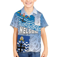 New Zealand Nelson Hawaiian Shirt Nelson's Flag and Seal - Maori Art Tattoo LT03 - Polynesian Pride