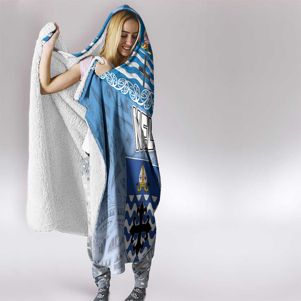 New Zealand Nelson Hooded Blanket Nelson's Flag and Seal - Maori Art Tattoo LT03 - Polynesian Pride