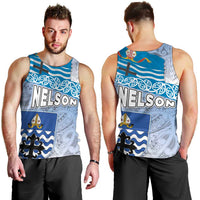 New Zealand Nelson Men Tank Top Nelson's Flag and Seal - Maori Art Tattoo LT03 - Polynesian Pride