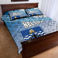 New Zealand Nelson Quilt Bed Set Nelson's Flag and Seal - Maori Art Tattoo LT03 - Polynesian Pride