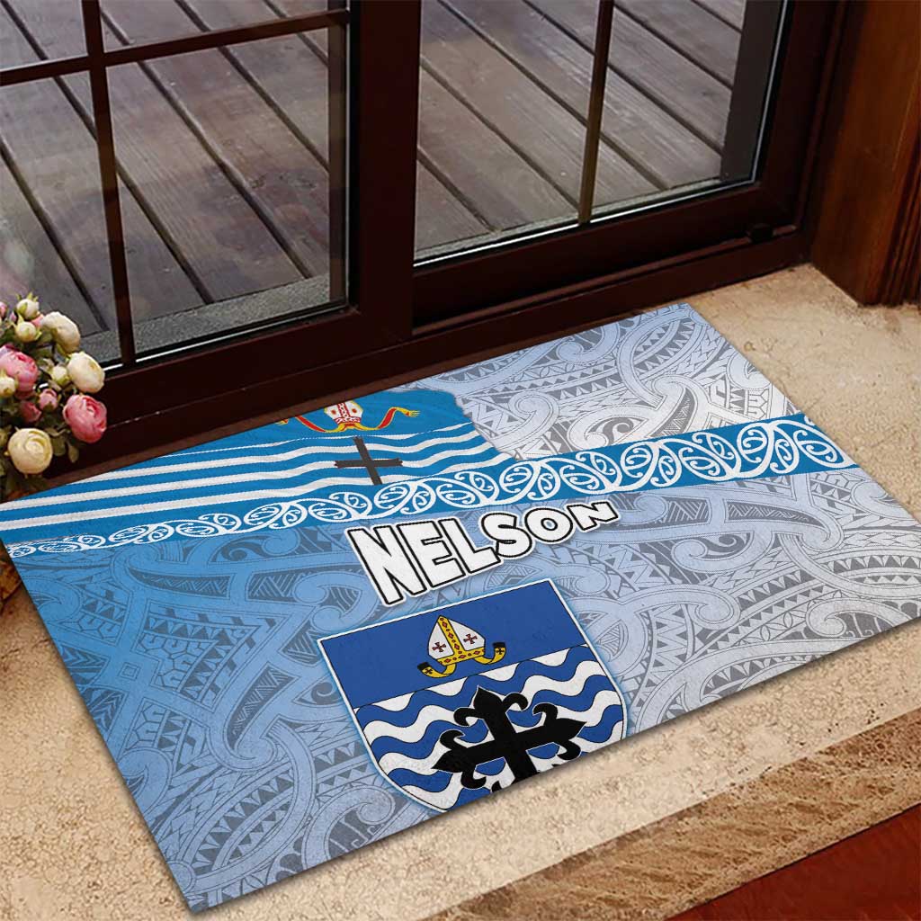 New Zealand Nelson Rubber Doormat Nelson's Flag and Seal - Maori Art Tattoo LT03 - Polynesian Pride