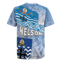 New Zealand Nelson Rugby Jersey Nelson's Flag and Seal - Maori Art Tattoo LT03 - Polynesian Pride