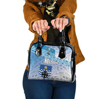 New Zealand Nelson Shoulder Handbag Nelson's Flag and Seal - Maori Art Tattoo LT03 One Size White - Polynesian Pride