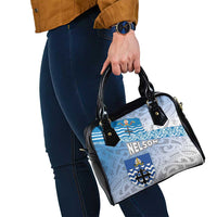 New Zealand Nelson Shoulder Handbag Nelson's Flag and Seal - Maori Art Tattoo LT03 - Polynesian Pride