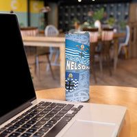 New Zealand Nelson Skinny Tumbler Nelson's Flag and Seal - Maori Art Tattoo LT03 - Polynesian Pride