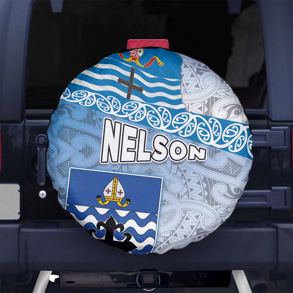 New Zealand Nelson Spare Tire Cover Nelson's Flag and Seal - Maori Art Tattoo LT03 - Polynesian Pride