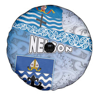 New Zealand Nelson Spare Tire Cover Nelson's Flag and Seal - Maori Art Tattoo LT03 - Polynesian Pride