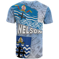 New Zealand Nelson T Shirt Nelson's Flag and Seal - Maori Art Tattoo LT03 - Polynesian Pride