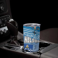 New Zealand Nelson Tumbler Cup Nelson's Flag and Seal - Maori Art Tattoo LT03 - Polynesian Pride